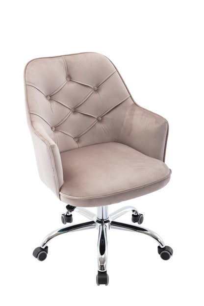 COOLMORE Velvet Swivel Shell Chair for Living Room, Modern Leisure Arm Chair ,Office chair  Grey