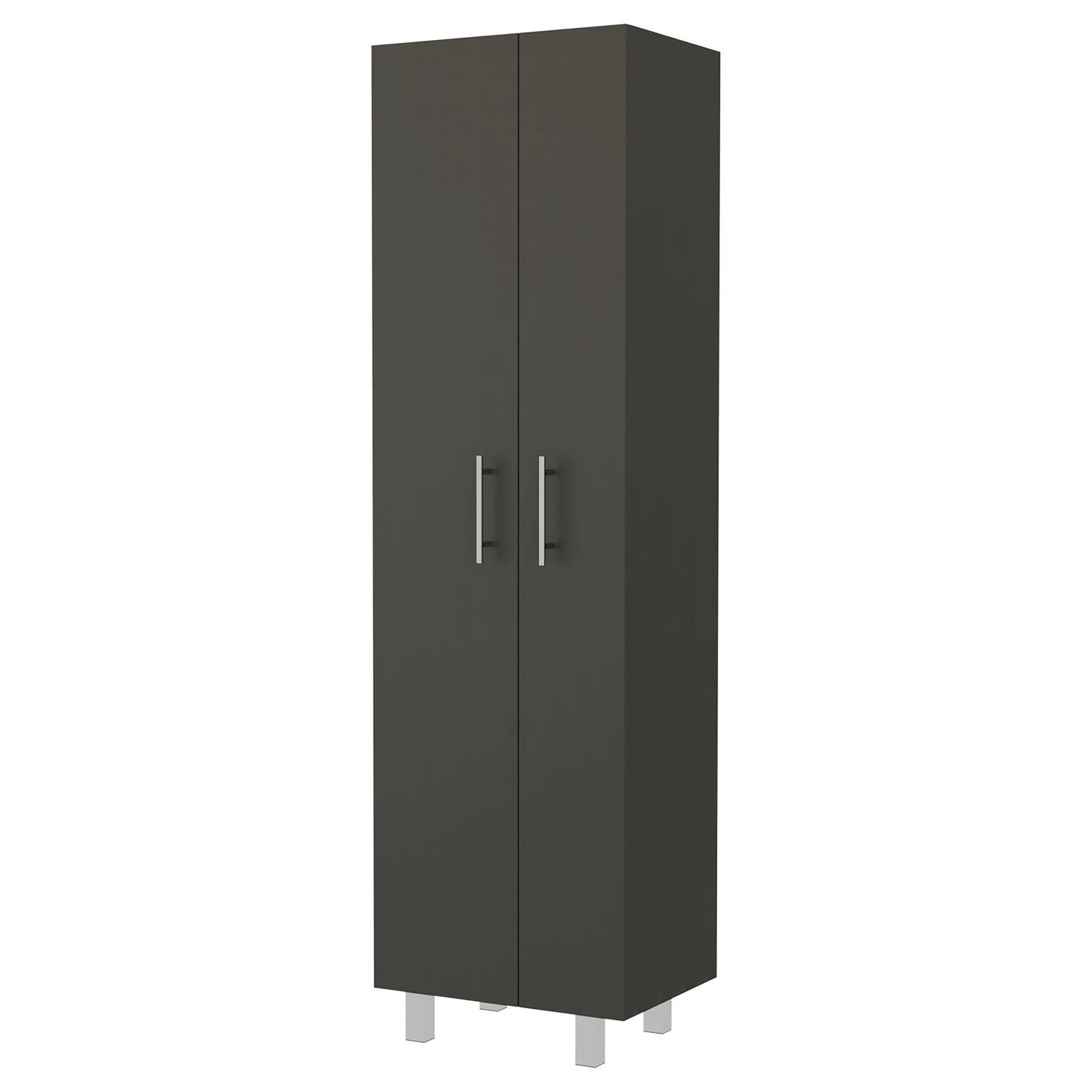 Halifax 2-Door Rectangle Closet Pantry Black Wengue and White