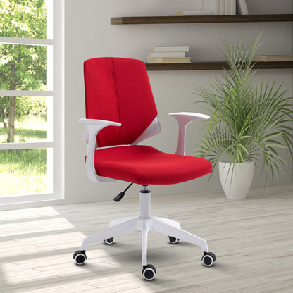 Techni Mobili Height Adjustable Mid Back Office Chair, Red