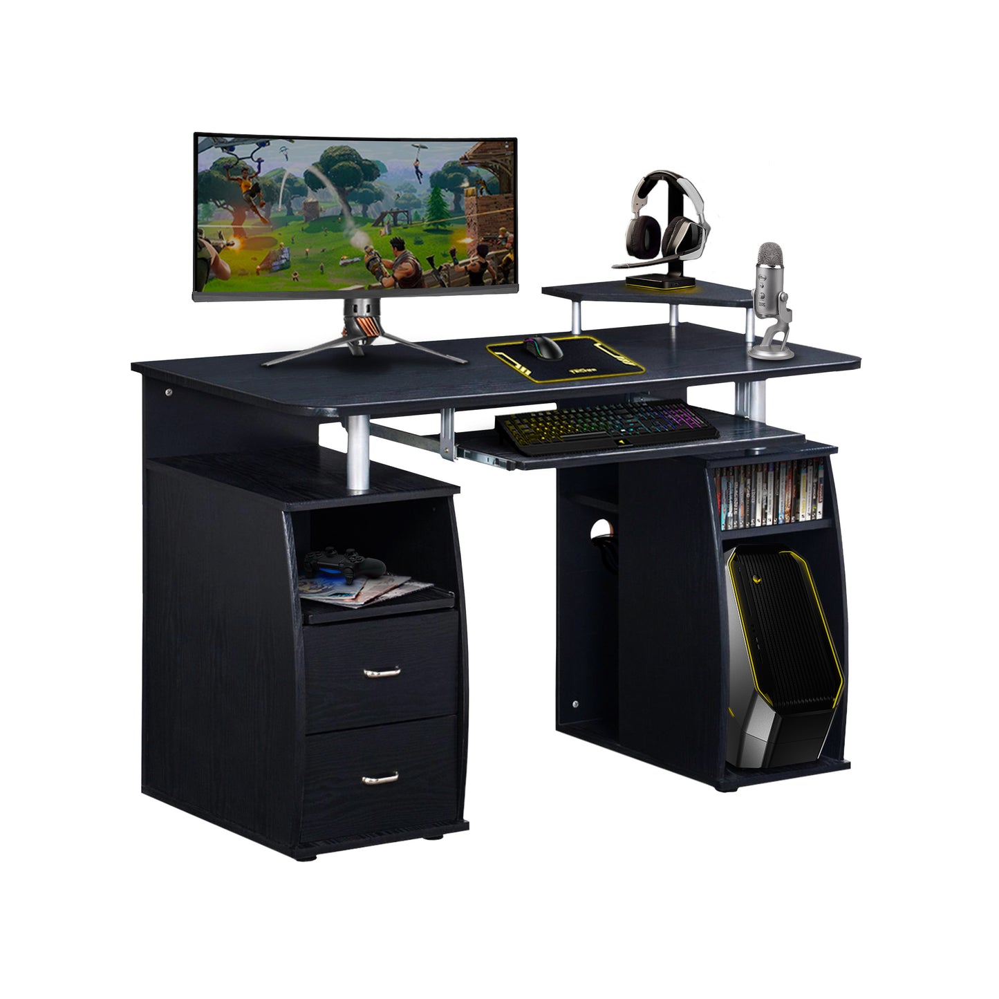 Techni Mobili Complete Computer Workstation Desk With Storage, Espresso