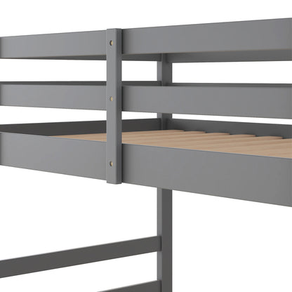 Twin Over Twin Bunk Bed with Ladder, Gray（OLD SKU：WF282787AAE）