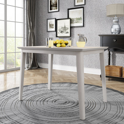 TOPMAX Farmhouse Rustic WoodKitchen Dining Table,Light Grey+White