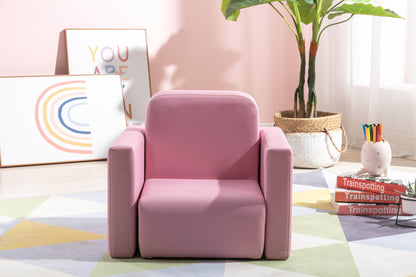 Beautiful Pink Color 1pc Convertible Armchair/Table for Kids