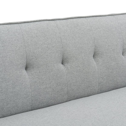 Light Grey Double Corner Folding Sofa Bed, Two Throw Pillows