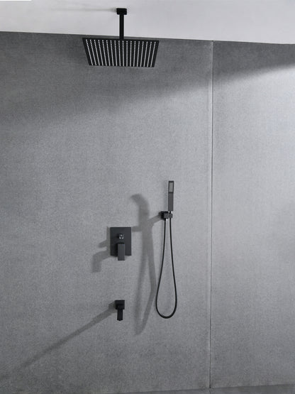 Ceiling Mounted Shower System Combo Set with Handheld and 16"Shower head