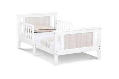 Connelly Reversible Panel Toddler Bed White/Rockport Gray