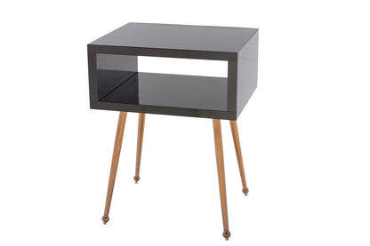 COOLMORE MIRROR END TABLE  MIRROR NIGHTSTAND   END&SIDE TABLE  (Black)