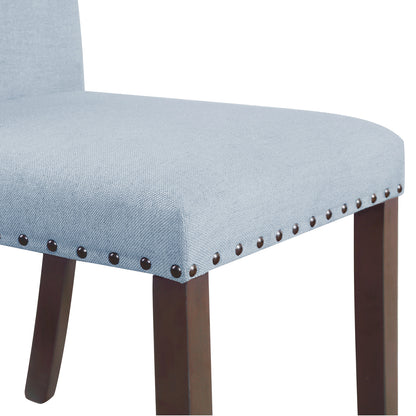 Orisfur. Upholstered Dining Chairs - Dining Chairs Set of 2 Fabric Dining Chairs with Copper Nails