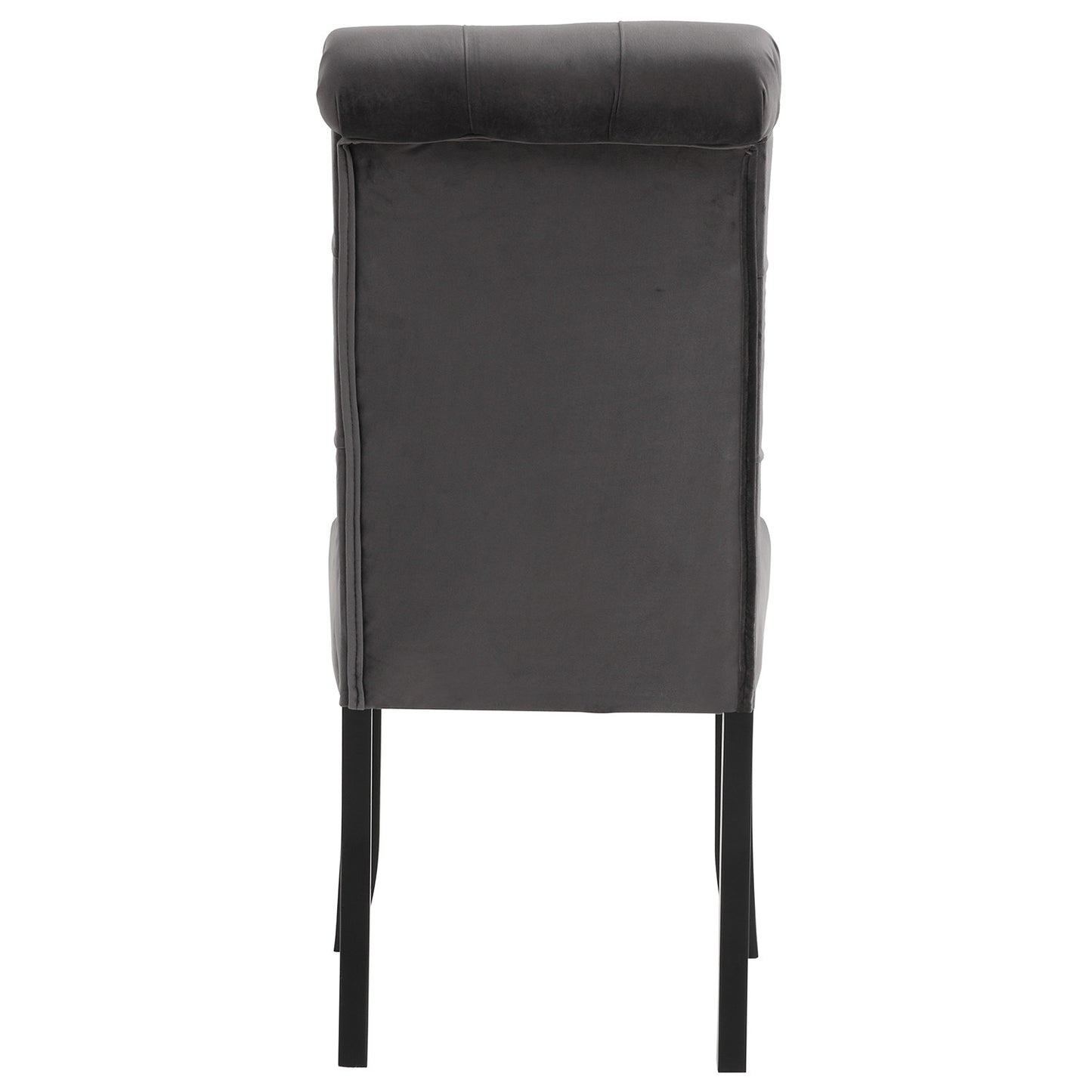 Classic Fabric Tufted Dining Chair with Wooden Legs - Set of 2