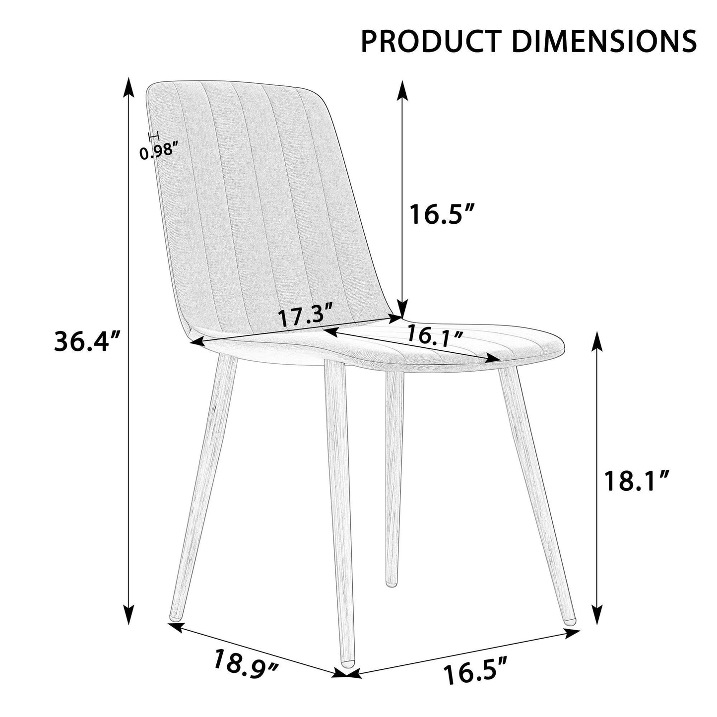 Dining Chairs Set of 4, Modern Style Dining Kitchen Room Upholstered Side Chairs.Accent office Chairs with Soft Linen and Wood Color Metal Legs.For Dining Room Living Room Office.Light Beige