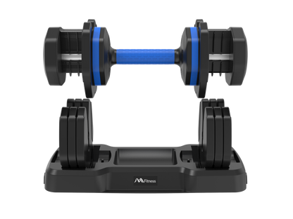 Adjustable Dumbbell - 55lb x2 Dumbbell Set of 2 with Anti-Slip Handle, Fast Adjust Weight by Turning Handle with Tray, Exercise Fitness Dumbbell Suitable for Full Body Workout