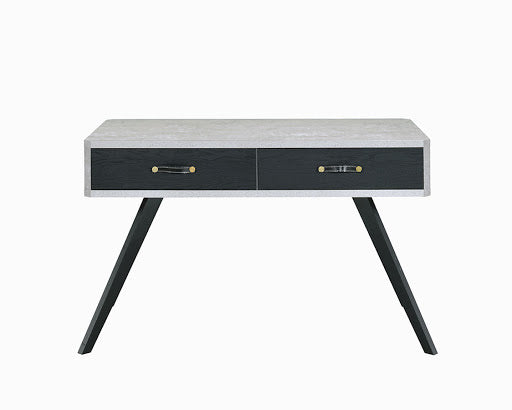 ACME Magna Desk in Faux Concrete & Black 92530