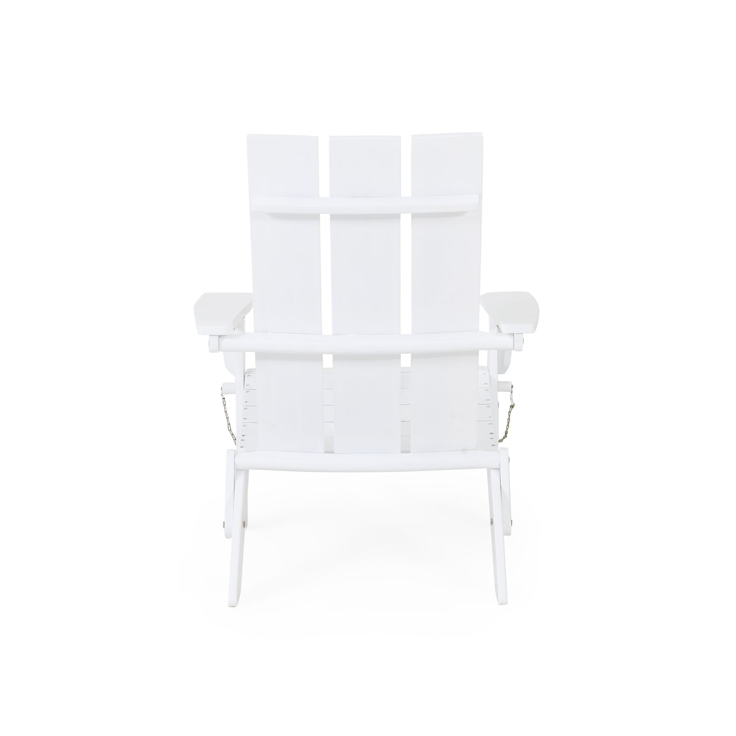 Gurekam Outdoor Acacia Foldable White  Adirondack Chair