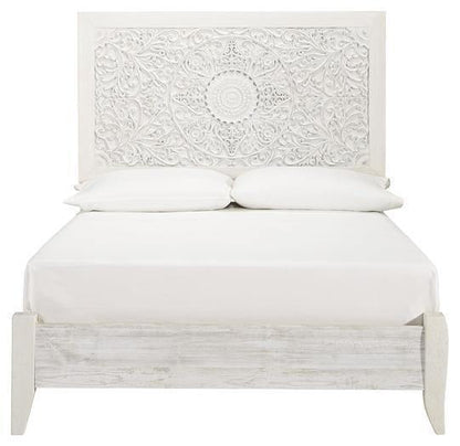 Ashley Paxberry Whitewashed Traditional Full Panel Bed B181B2