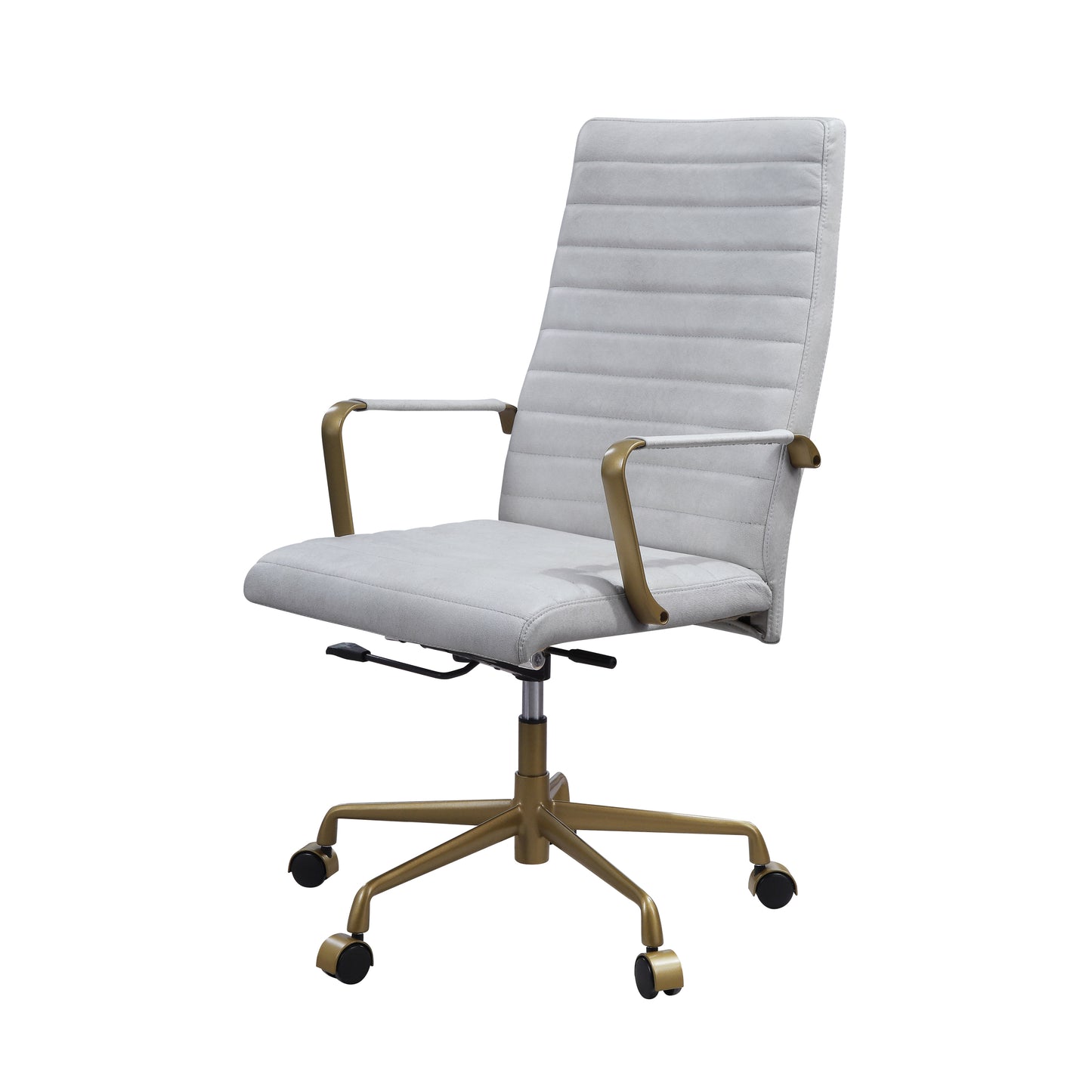 ACME Duralo Office Chair in Vintage White Top Grain Leather 93168