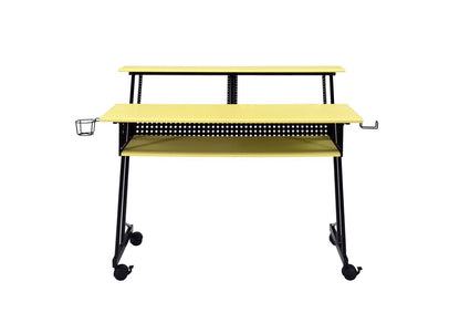 ACME Suitor Computer Desk, Yellow & Black 92904