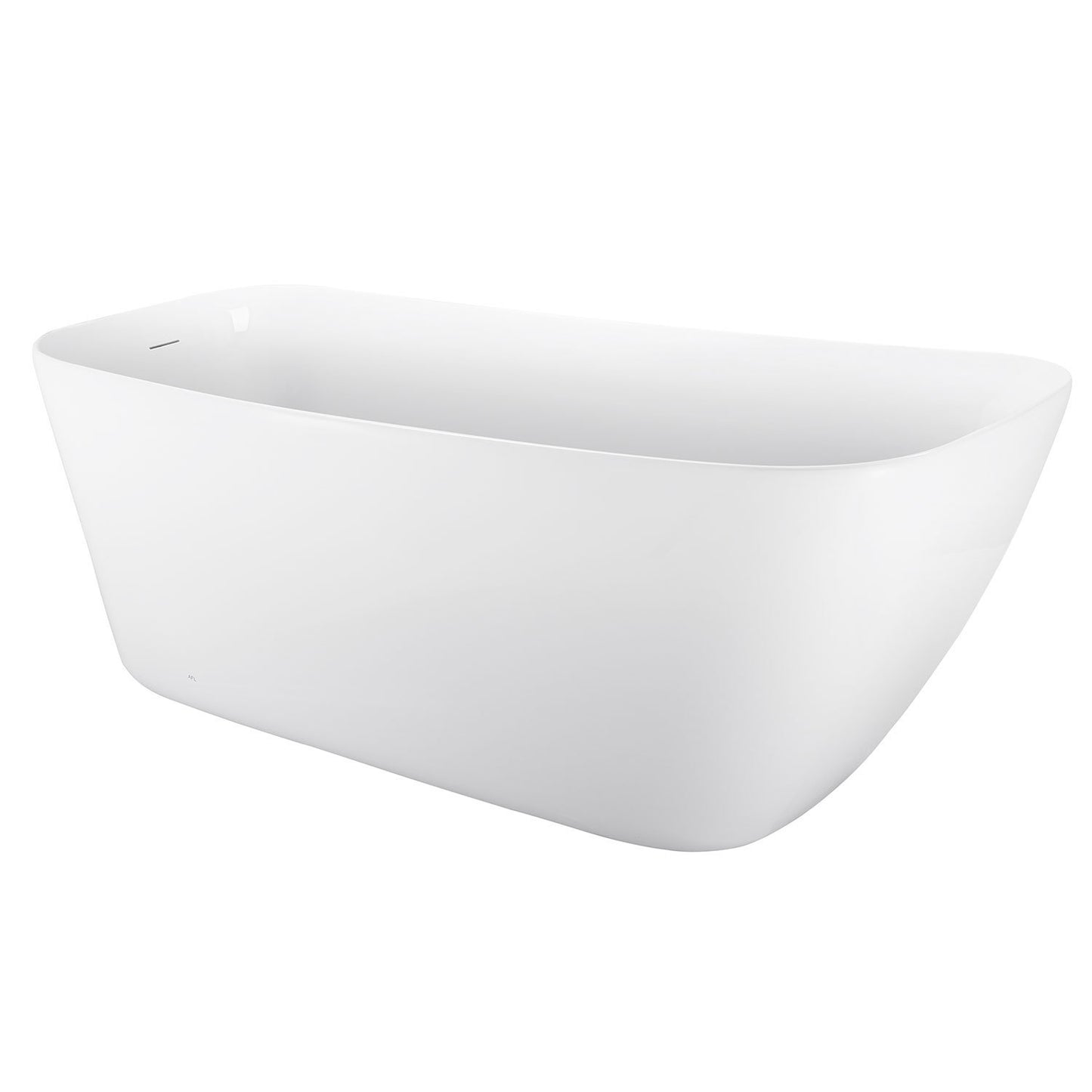 66" 100% Acrylic Freestanding Bathtub，Contemporary Soaking Tub，white Bathtub