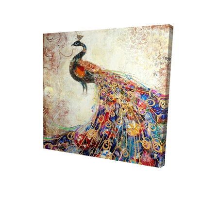 Majestic peacock - 16x16 Print on canvas