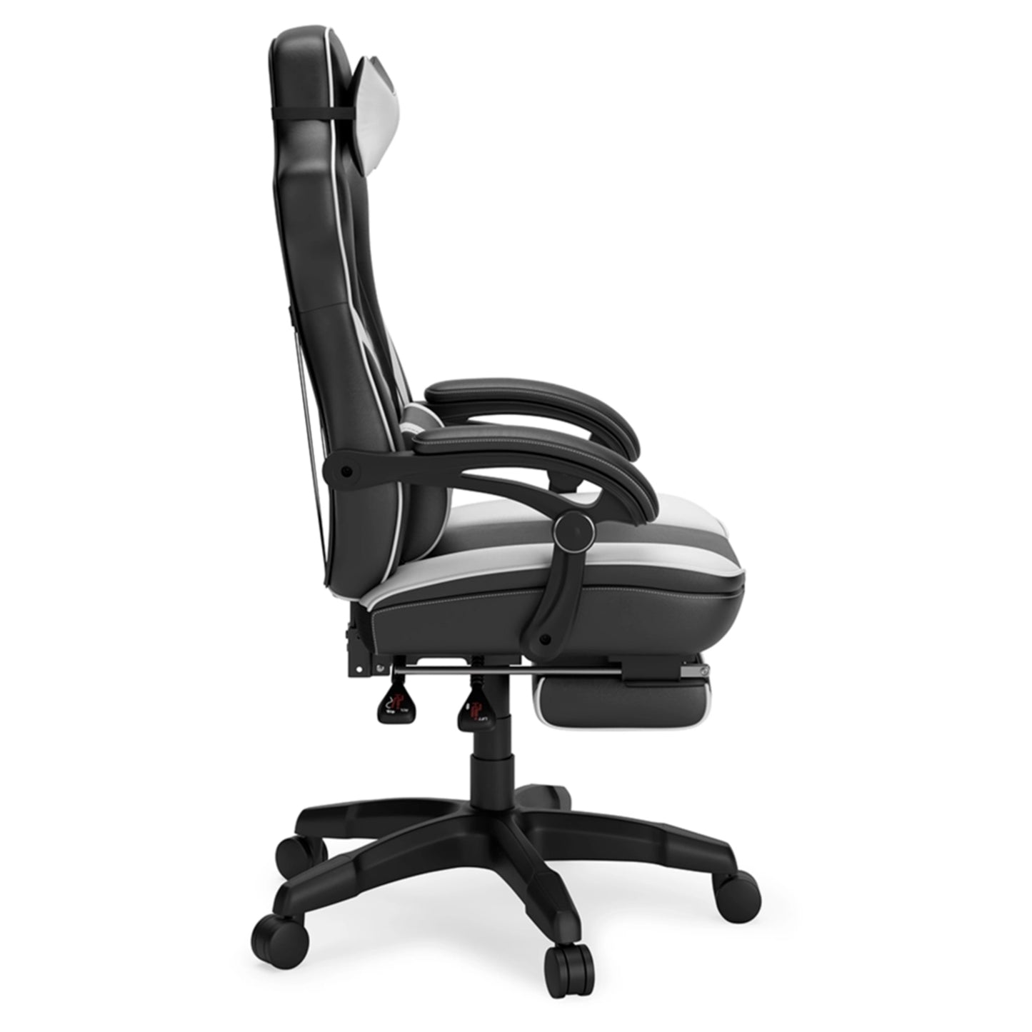 Ashley Lynxtyn White Black Contemporary Home Office Swivel Desk Chair H400-07A