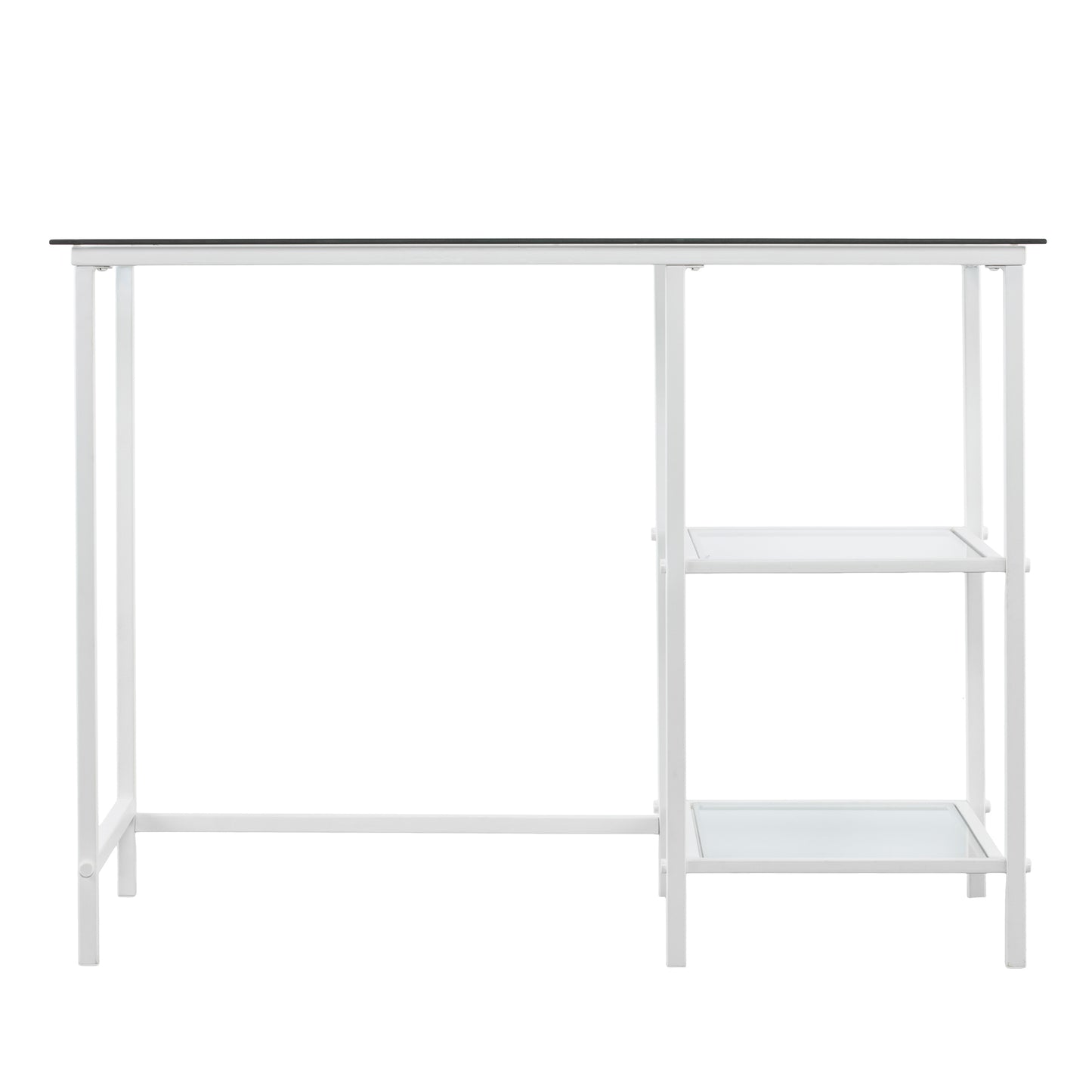 Layton Metal/Glass Student Desk - White