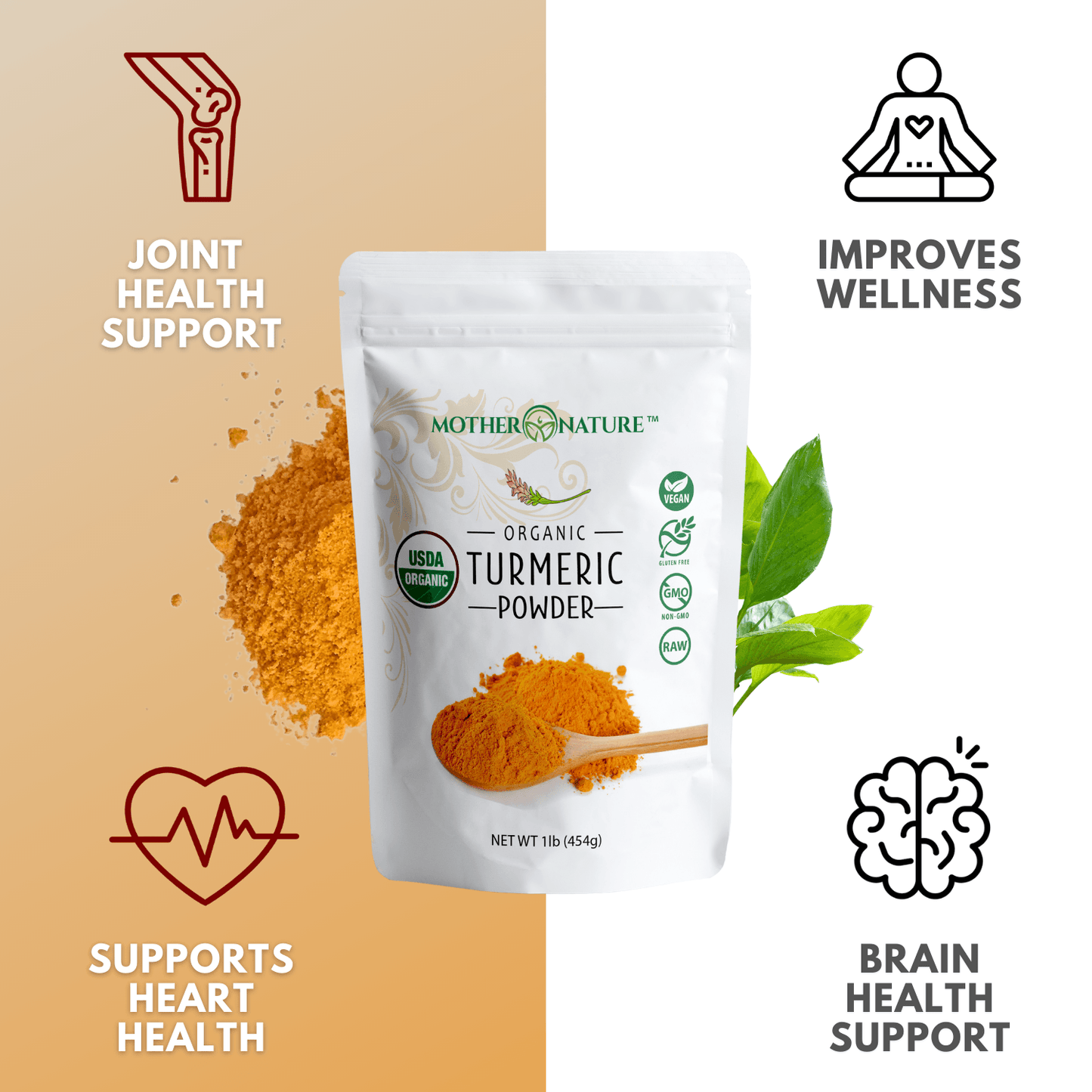 Turmeric Curcumin Powder by Mother Nature Organics