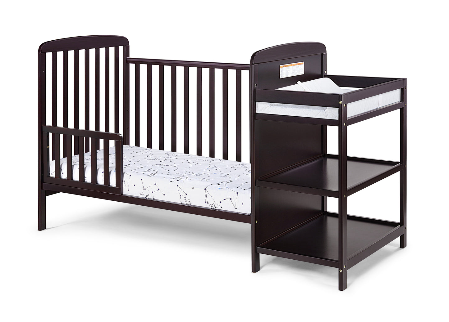 Ramsey 3-in-1 Convertible Crib and Changer Combo Espresso