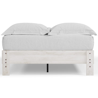 Ashley Shawburn White Washed Casual Full Platform Bed EB4121-112