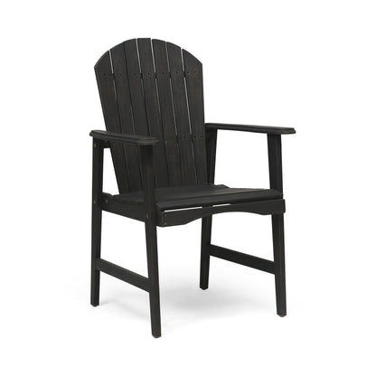 Gray outdoor ADIRONDACK solid wood lounge chair can be used as an outdoor dining chair(Set of 2)