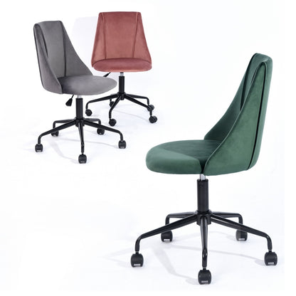 Velvet Upholstered Task Chair/ Home Office Chair - Green