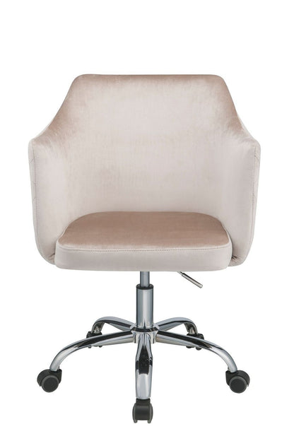 ACME Cosgair Office Chair in Champagne Velvet & Chrome 92506