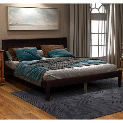 Platform Bed Frame with Headboard , Wood Slat Support , No Box Spring Needed ,Full,Espresso(OLD SKU:WF191419AAP)