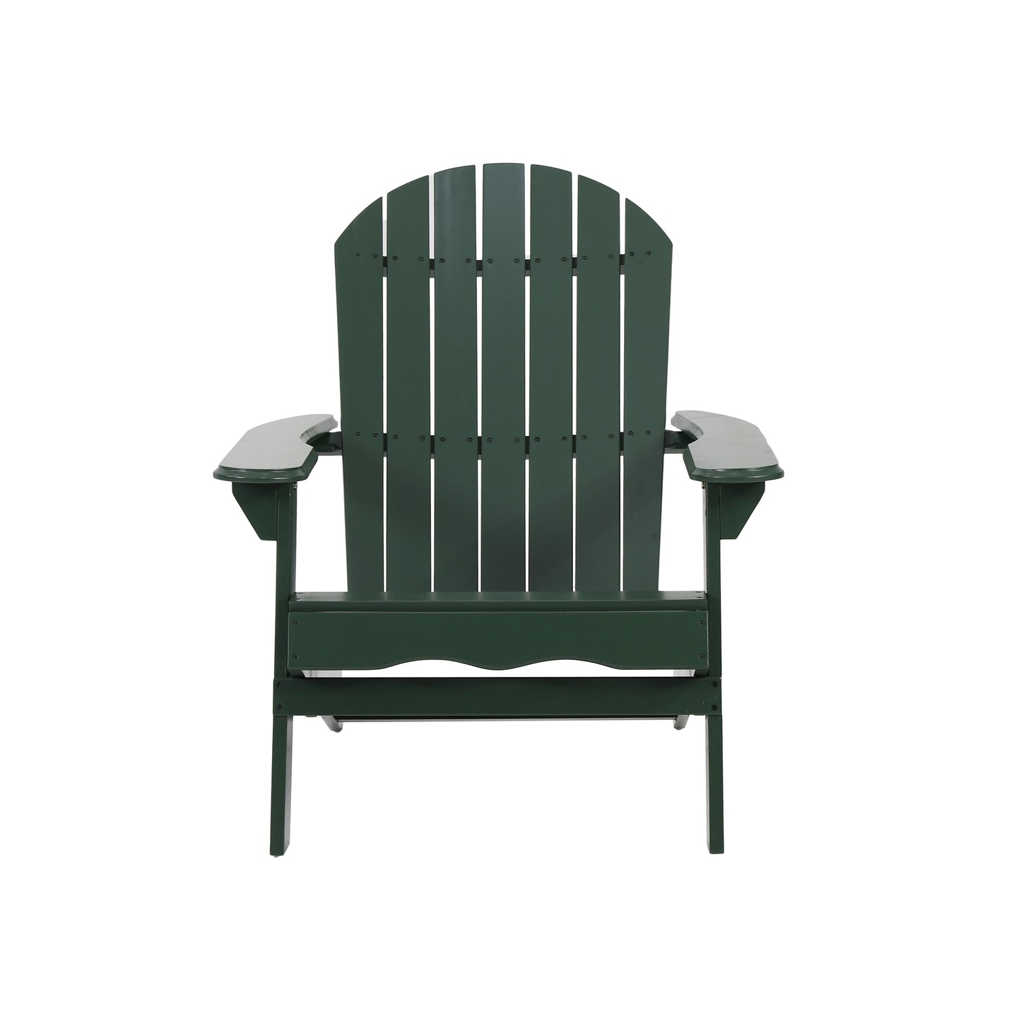 Outdoor All Solid Wood Wooden Adirondack Chair Dark Green