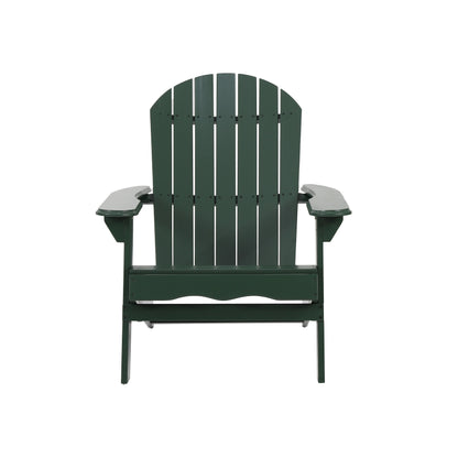 Outdoor All Solid Wood Wooden Adirondack Chair Dark Green