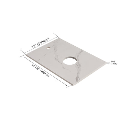 13" Bathroom Vanity with Sink, Freestanding Bathroom Vanity with Soft Close Door and Shelf（Top：BAB321MOWH）