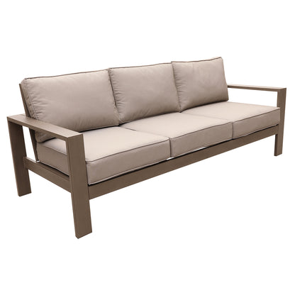 6 Piece Sofa Seating Group with Cushions, Wood Grained