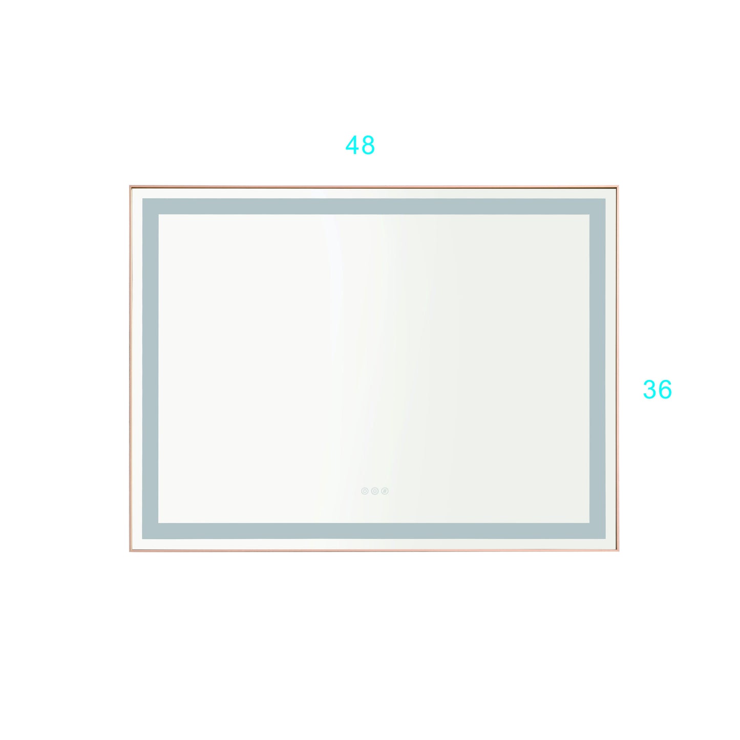 LTL needs to consult the warehouse address48*36 LED Lighted Bathroom Wall Mounted Mirror with High Lumen+Anti-Fog Separately Control