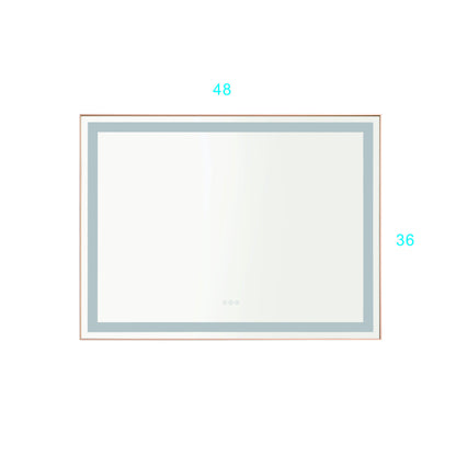 LTL needs to consult the warehouse address48*36 LED Lighted Bathroom Wall Mounted Mirror with High Lumen+Anti-Fog Separately Control