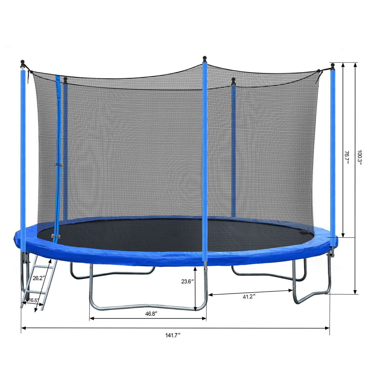 12FT TRAMPOLINE (STEEL TUBE,LADDER)