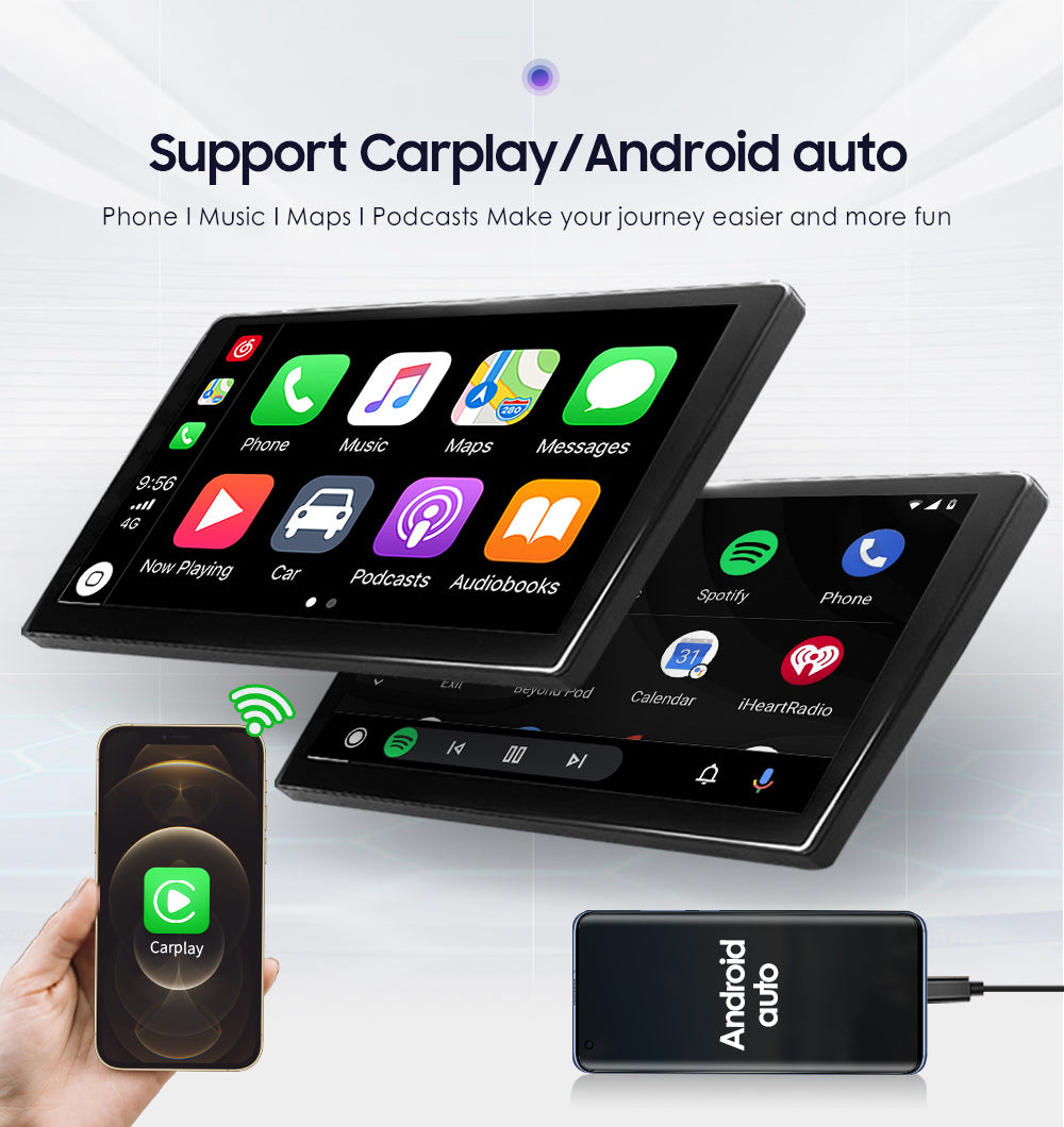 5S Series 10.1 inch Touchscreen Android 12 8Core QLED 1280*720 BT5.0 Car Gps Navigation Stereo Carplay Wifi 4G LTE DSP 4+64GB