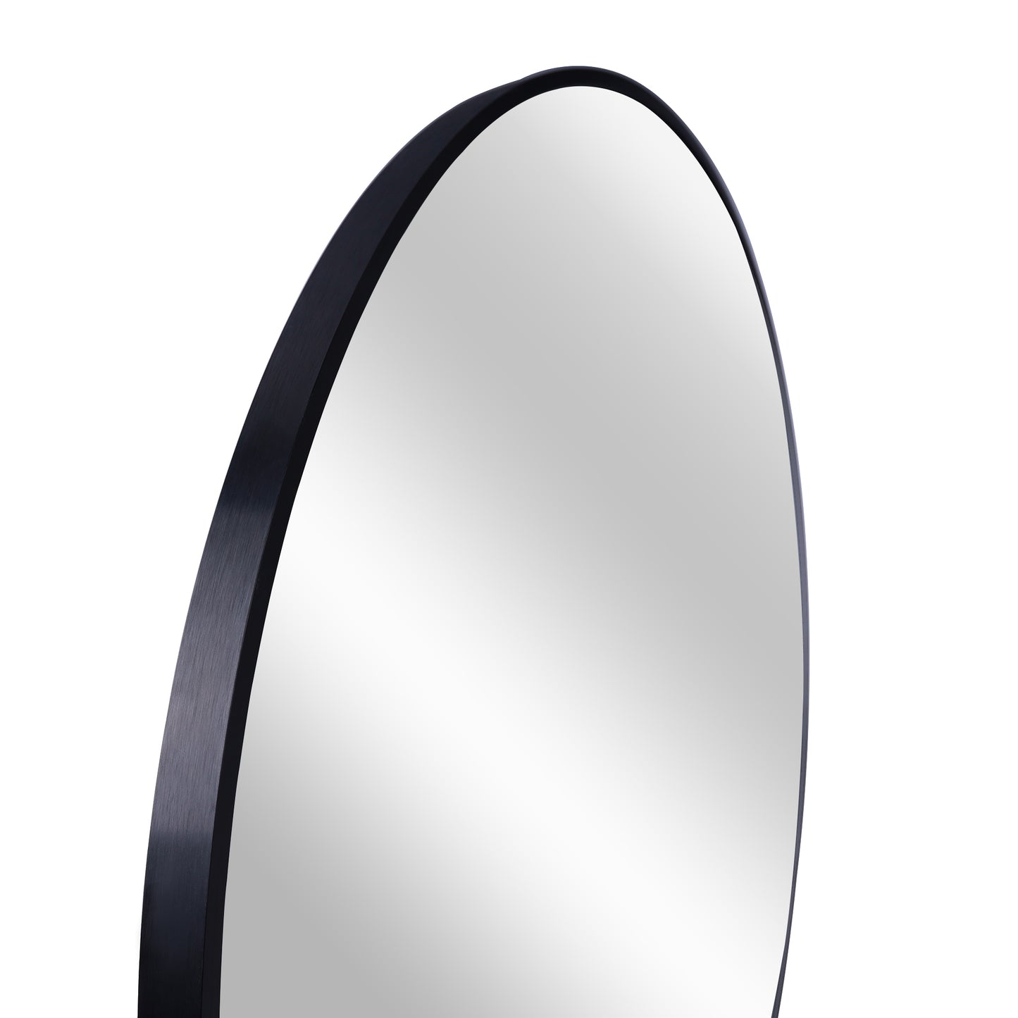 Round Mirror, Circle Mirror 30 Inch, Black Round Wall Mirror Suitable for Bedroom, Living Room, Bathroom, Entryway Wall Decor and More, Brushed Aluminum Frame Large Circle Mirrors for Wall