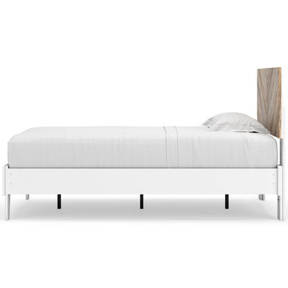 Ashley Piperton Brown/White Contemporary Twin Panel Platform Bed EB1221B3