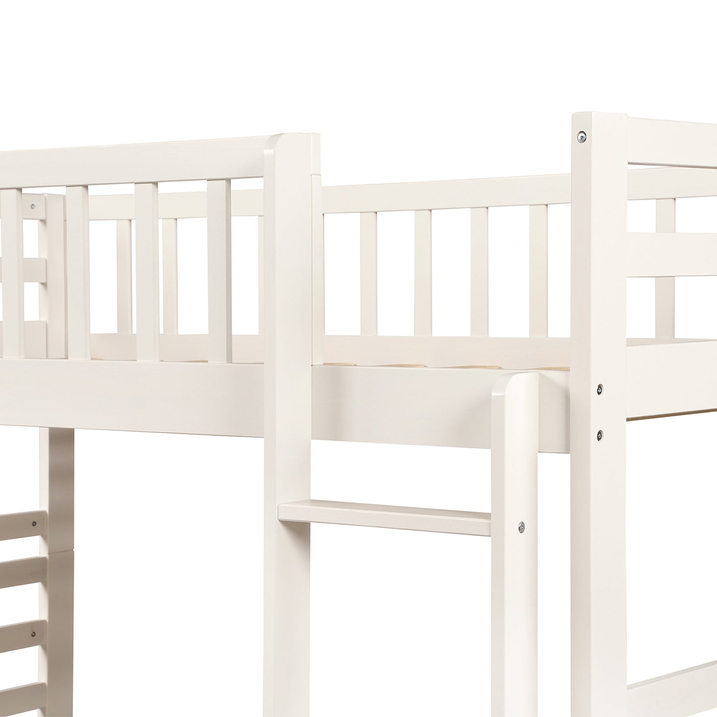 Orisfur. Twin Bunk Beds for Kids with Safety Rail and Movable Trundle bed