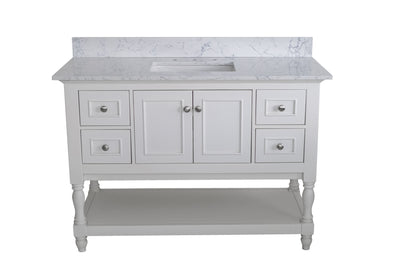 Montary 43"x 22" bathroom stone vanity top carrara jade  engineered marble color with undermount ceramic sink and 3 faucet hole with backsplash