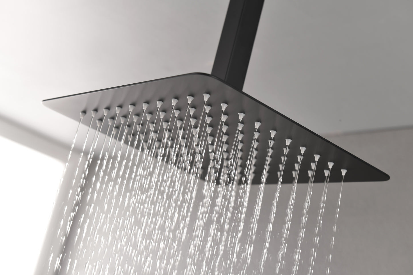SHOWER Shower Head With Shower Arm,  Ceiling Mount Square Shower Head, Stainless Steel Ceiling Rainfall Showerhead- Waterfall Full Body Coverage