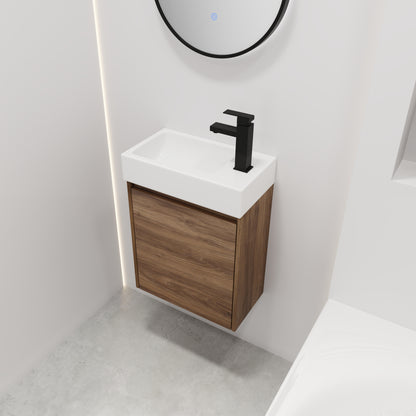 Bathroom Vanity With Single Sink,18 Inch For Small Bathroom,