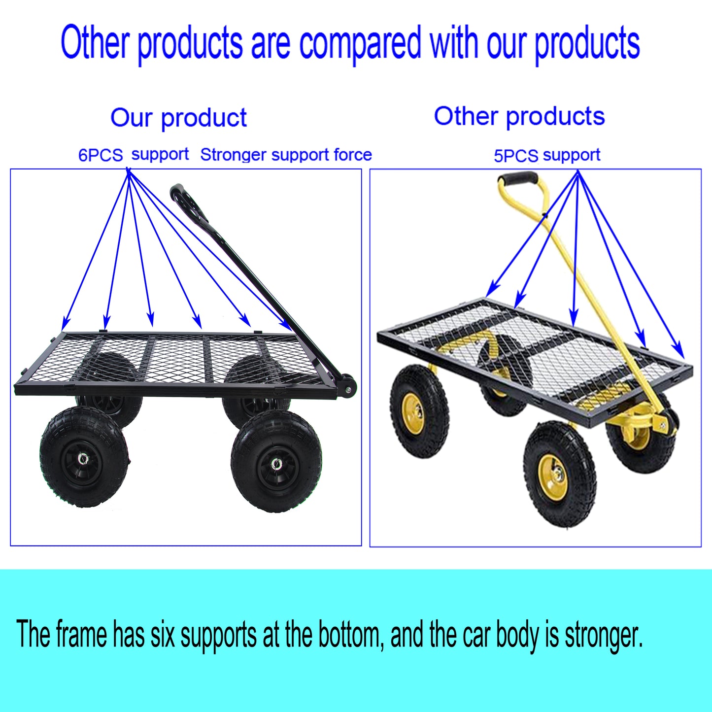 Wagon Cart Garden cart trucks make it easier to transport firewood TC1840BKG