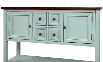 TREXM  Cambridge Series Buffet Sideboard Console Table with Bottom Shelf (Retro Blue)