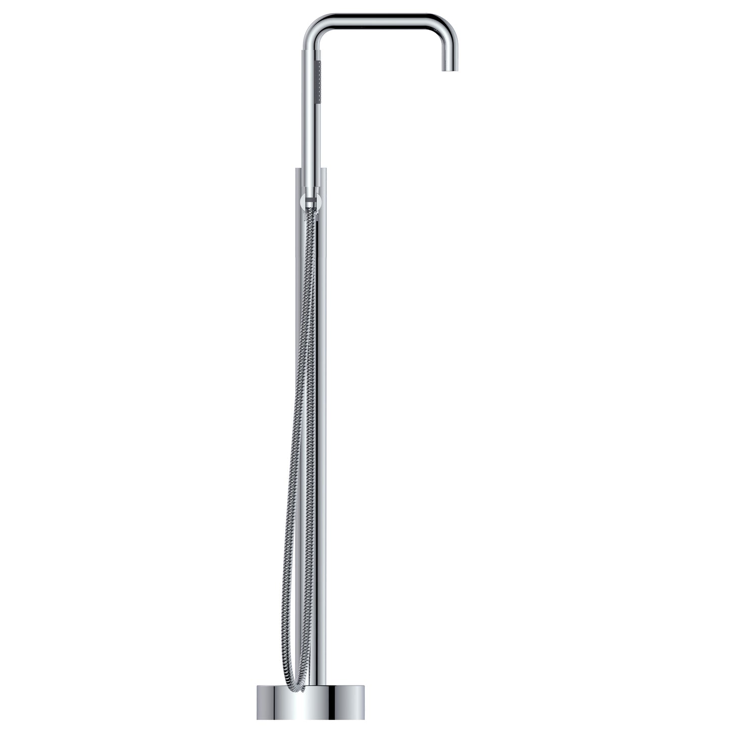 2 Spouts With Hand Shower Double Handle Floor Mounted Clawfoot Freestanding Faucet, Tub Faucet,Chrmoe