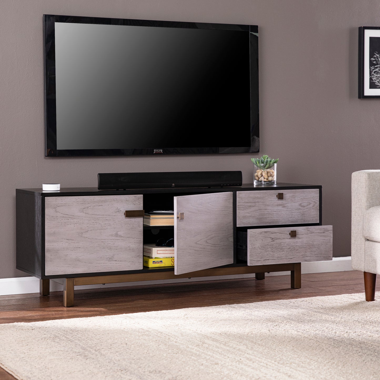 Enderly Media Console w/ Storage