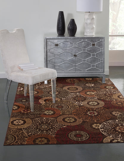 Lundy Rust/Brown/Ivory Area Rug 8x10